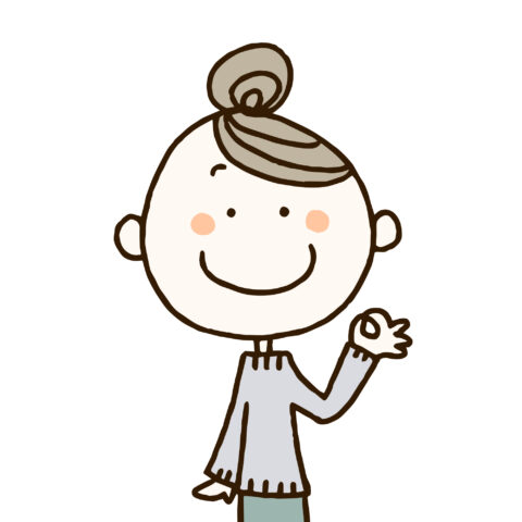 OKサインをする女性のイラスト
