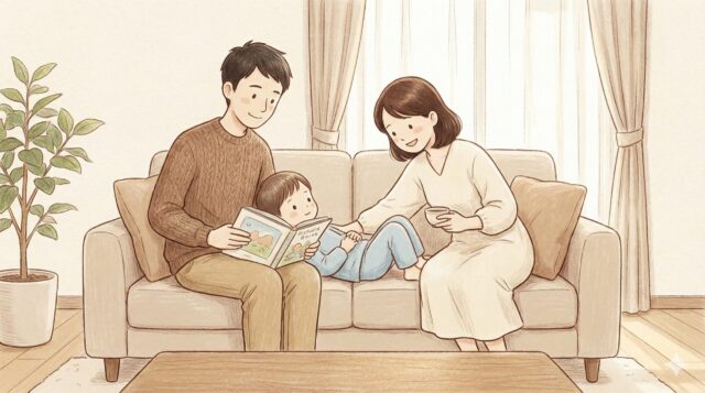 「家庭でのケアのポイント」のイメージイラスト