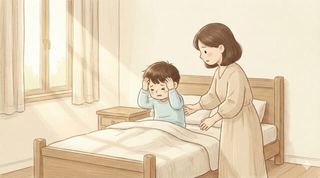 「子どもの頭痛のよくある原因」のイメージイラスト